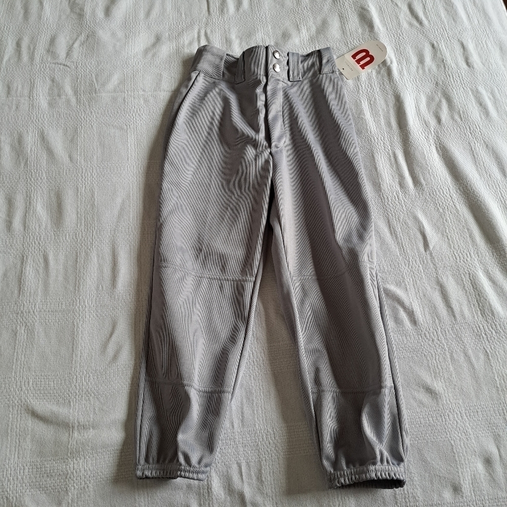 Wilson youth small gray baseball pants, New